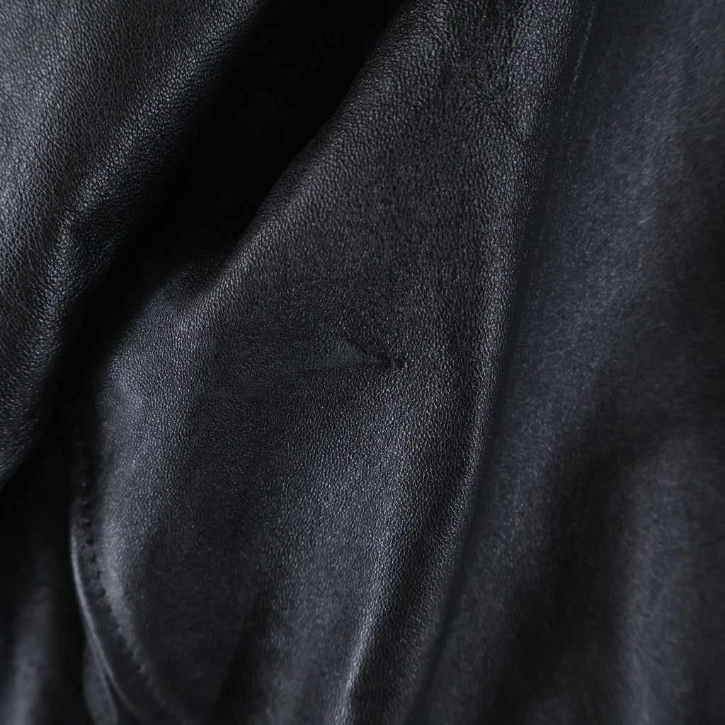 ENFANTS RICHES DEPRIMES(アンファンリッシュデプリメ) Arcane 17 Leather Zio Up Jacket ジップアップ カウレザージャケット ブラッ -