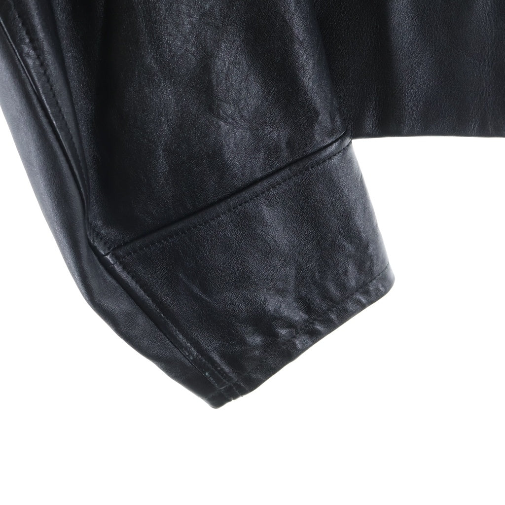 ENFANTS RICHES DEPRIMES(アンファンリッシュデプリメ) Arcane 17 Leather Zio Up Jacket ジップアップ カウレザージャケット ブラッ -