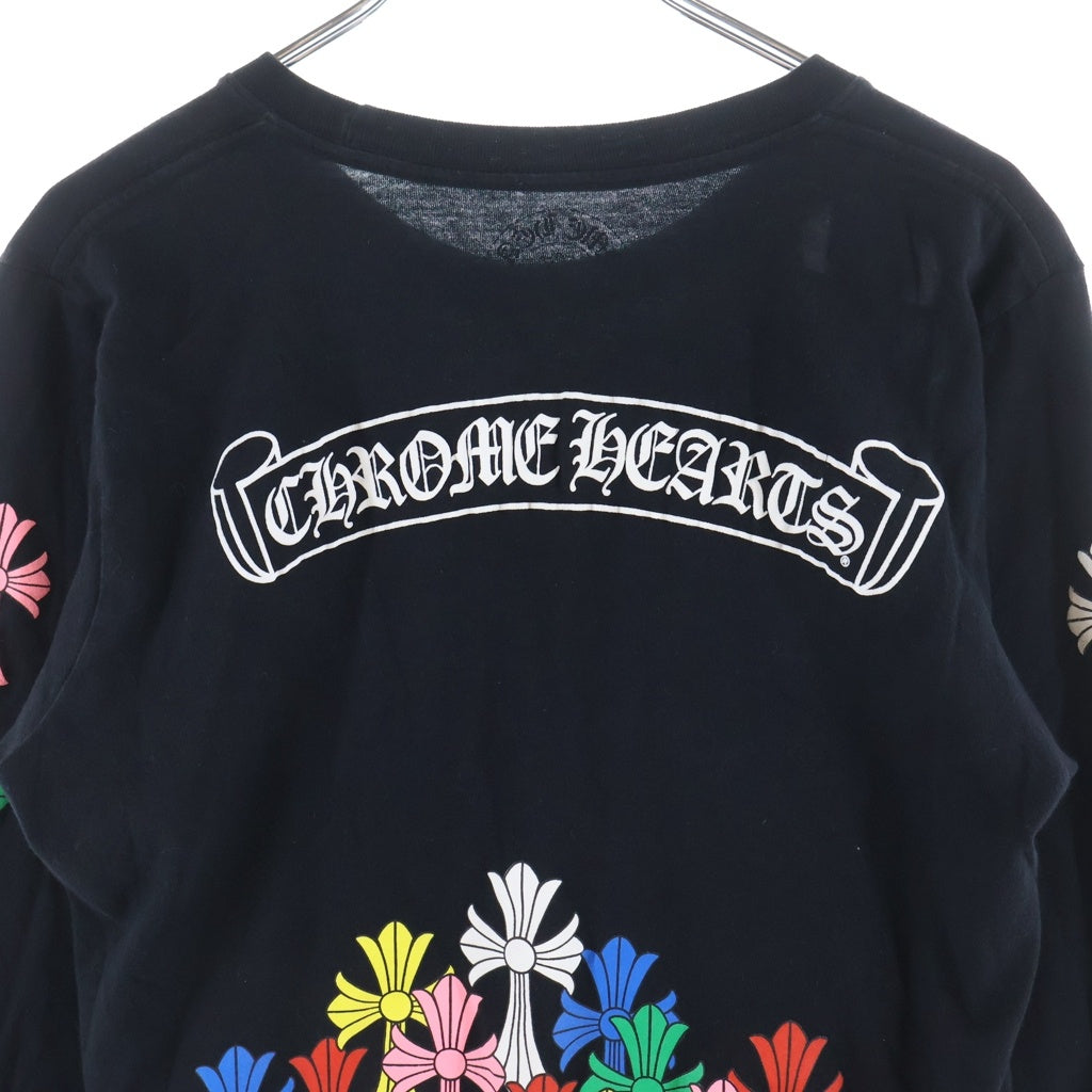 CHROME HEARTS(クロムハーツ) MLTCOL CEM CRS L/S マルチカラーセメタリークロスプリント長袖カットソー ブラック -