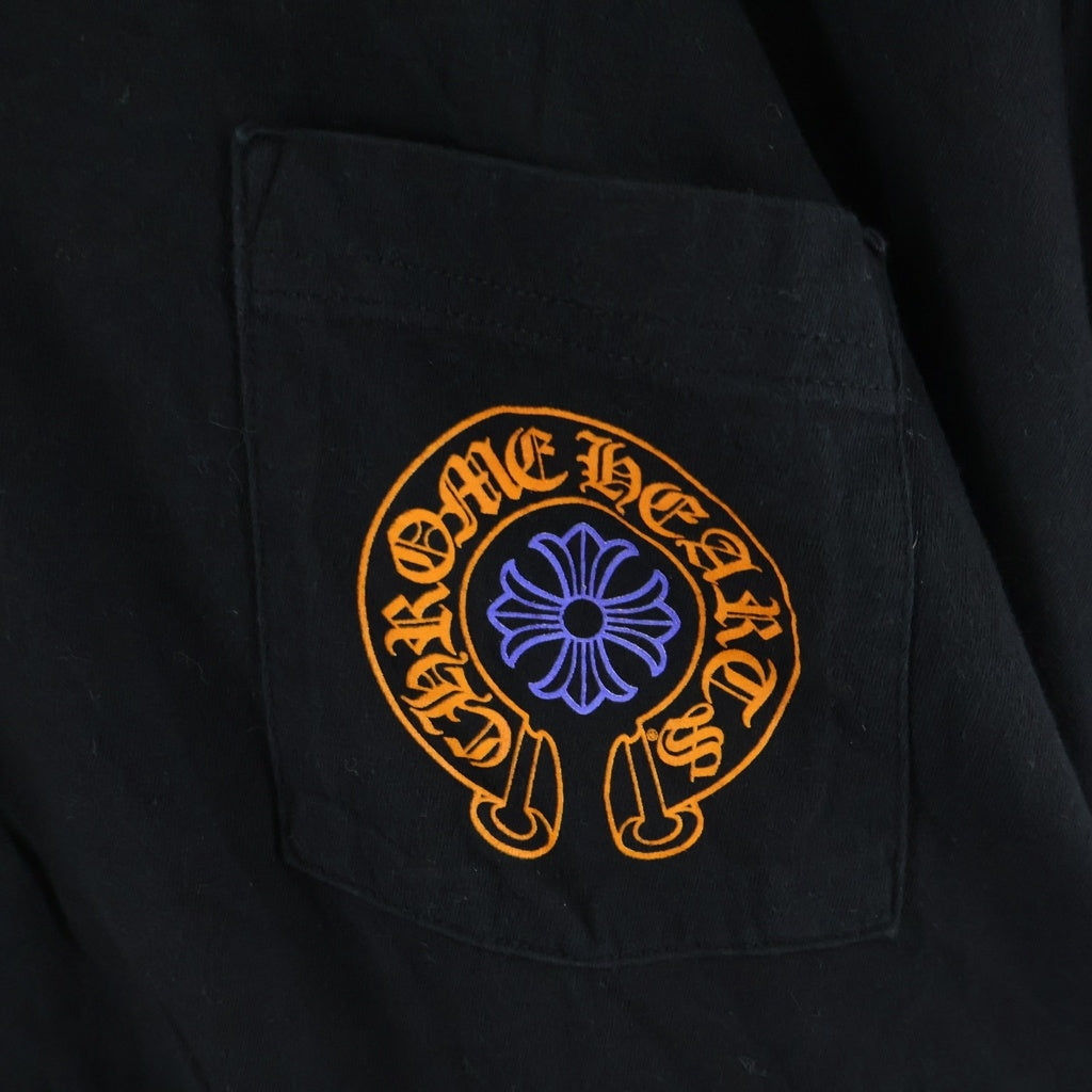 CHROME HEARTS(クロムハーツ) CH L/S 1 STAFF限定ホースシュープリント長袖カットソー ブラック ‐