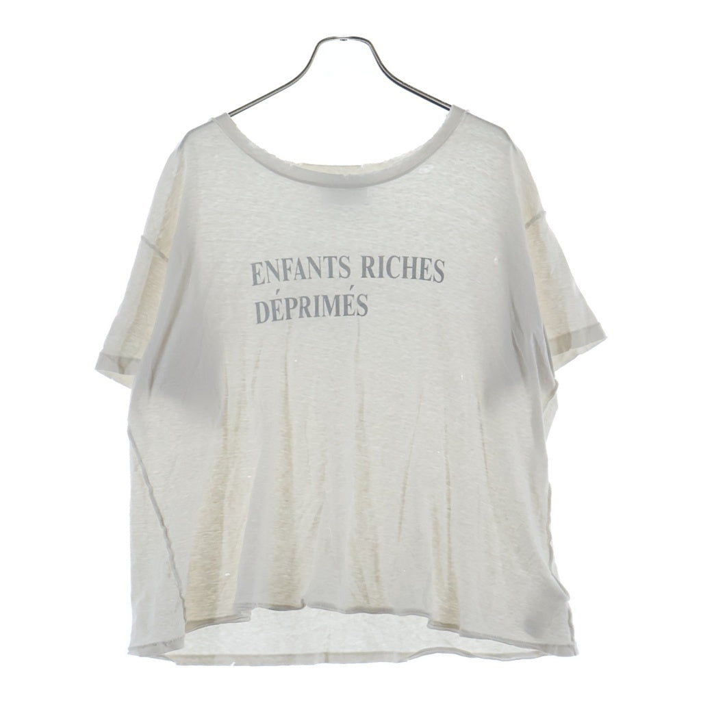 ENFANTS RICHES DEPRIMES(アンファンリッシュデプリメ) CLASSIC LOGO インサイドアウト クラシックロゴプリントTシャツ カットソー ホワイト -