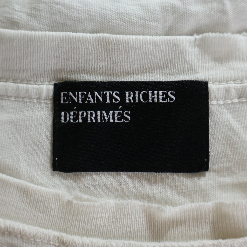 ENFANTS RICHES DEPRIMES(アンファンリッシュデプリメ) CLASSIC LOGO インサイドアウト クラシックロゴプリントTシャツ カットソー ホワイト -