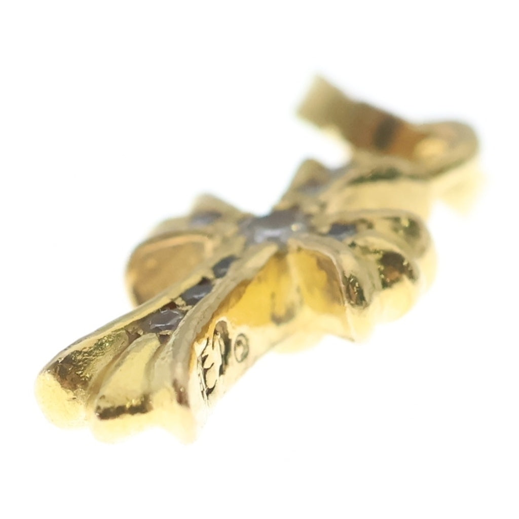 CHROME HEARTS(クロムハーツ) 22K CRS BBYFAT P DMND ベイビーファット PAVEダイヤ チャーム ゴールドネックレストップ -