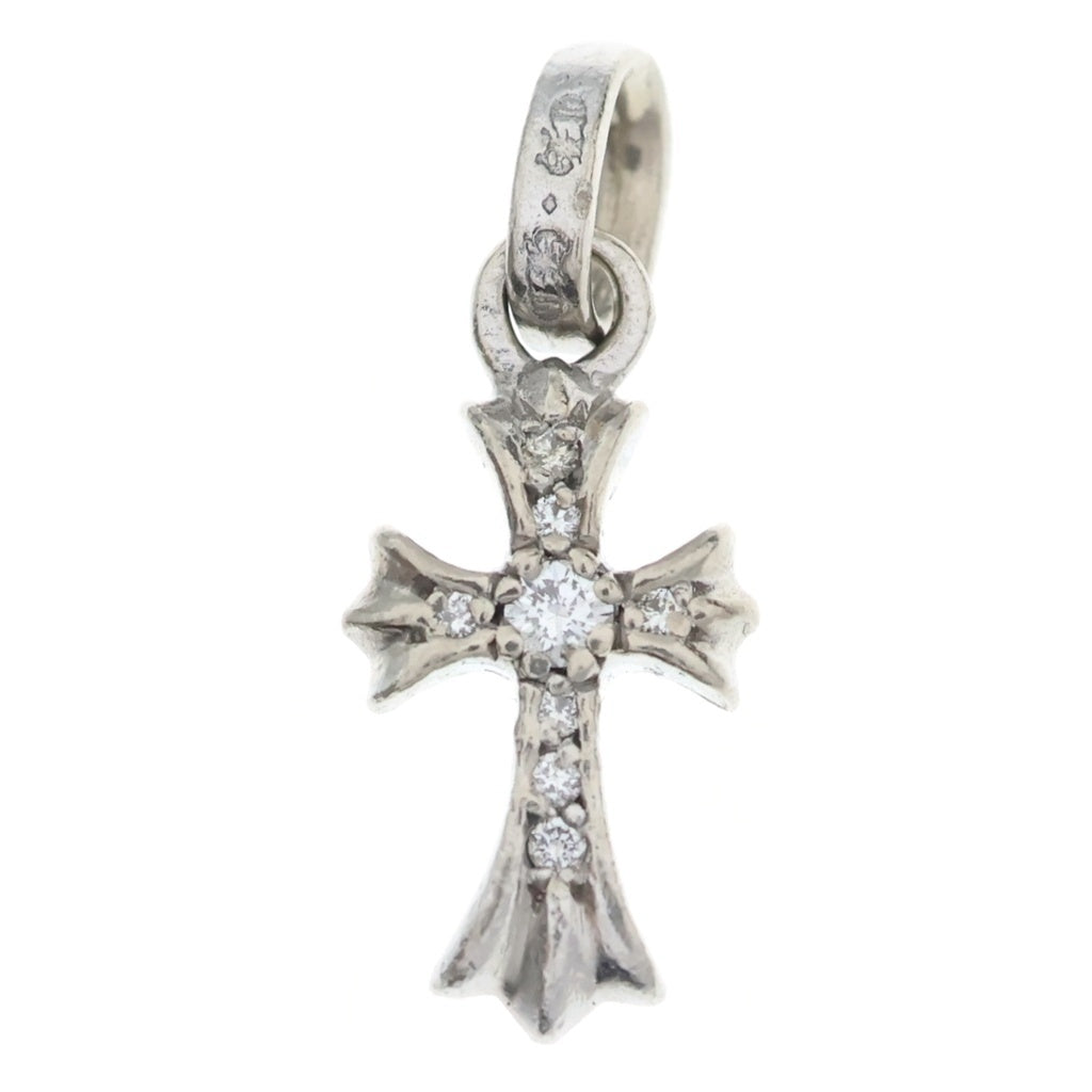 CHROME HEARTS(クロムハーツ) 18KWG CRS BBYFAT P DMND ベイビーファット PAVEダイヤ チャーム ホワイトゴールドネックレストップ -