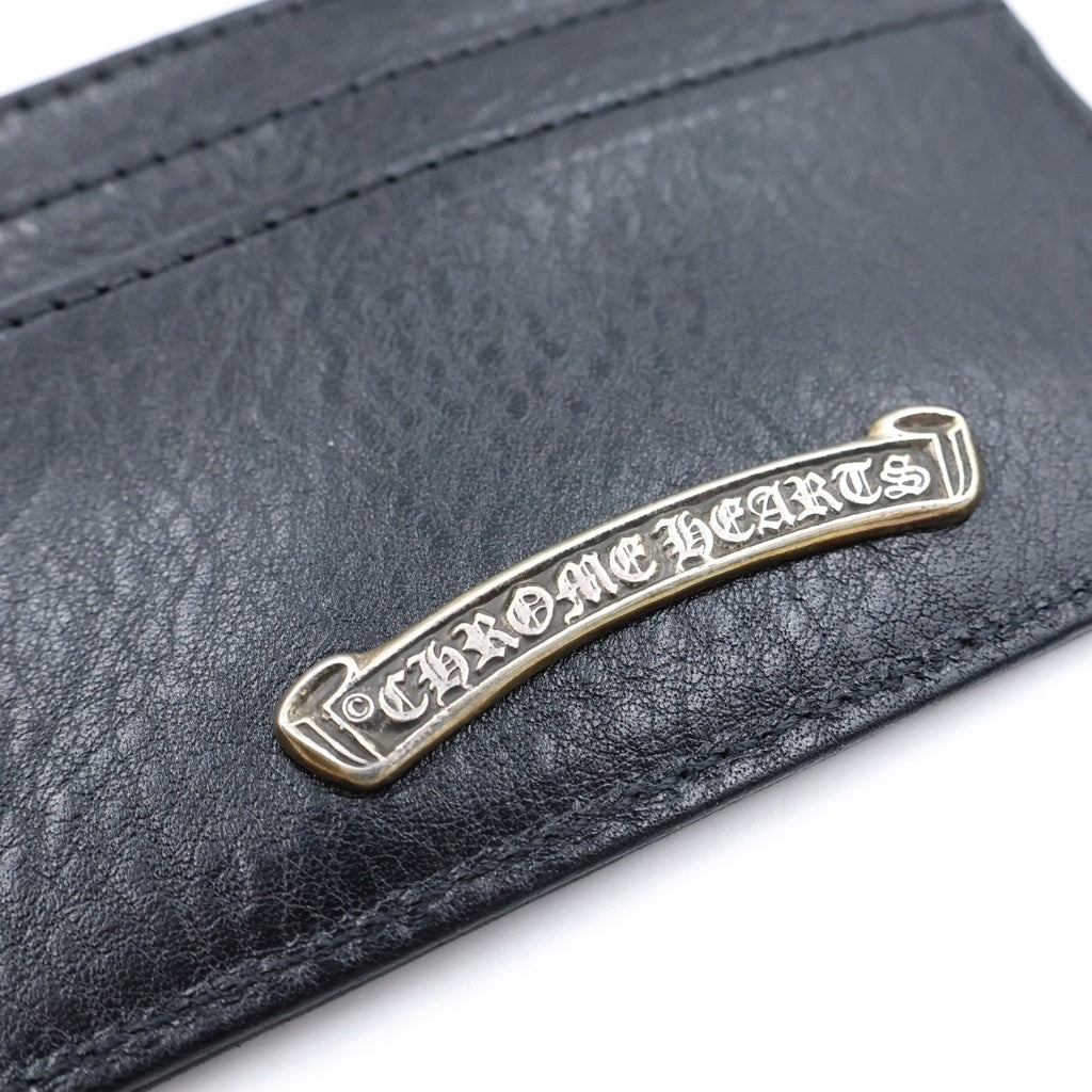 CHROME HEARTS(クロムハーツ) DOUBLE SIDE ダブルサイド レザーカードケース ブラック/シルバー
