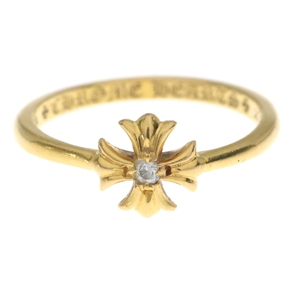 CHROME HEARTS(クロムハーツ) 22K BUBBLGM CH PLS DIA バブルガム プラス 1ダイヤ ゴールド リング ‐