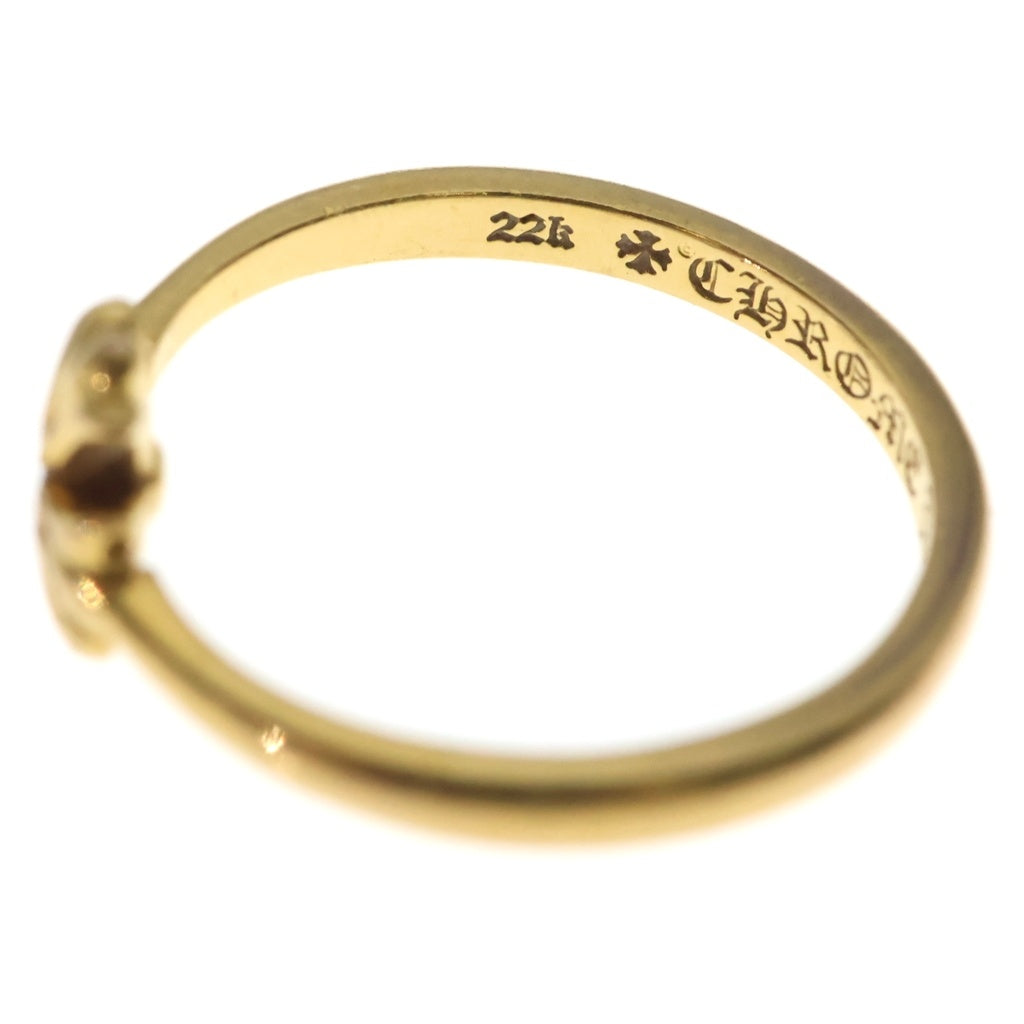 CHROME HEARTS(クロムハーツ) 22K BUBBLGM CH PLS DIA バブルガム プラス 1ダイヤ ゴールド リング ‐