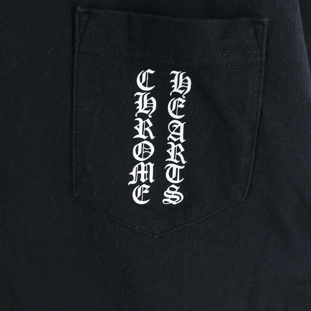 CHROME HEARTS(クロムハーツ) OLD Back Scroll Label L/S Tee オールド バックスクロールラベル アームプリント長袖Tシャツ ブラック/ホワイト