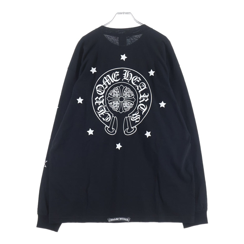 CHROME HEARTS(クロムハーツ) OLD バックCHプラス ホースシュープリント 長袖Tシャツカットソー ブラック
