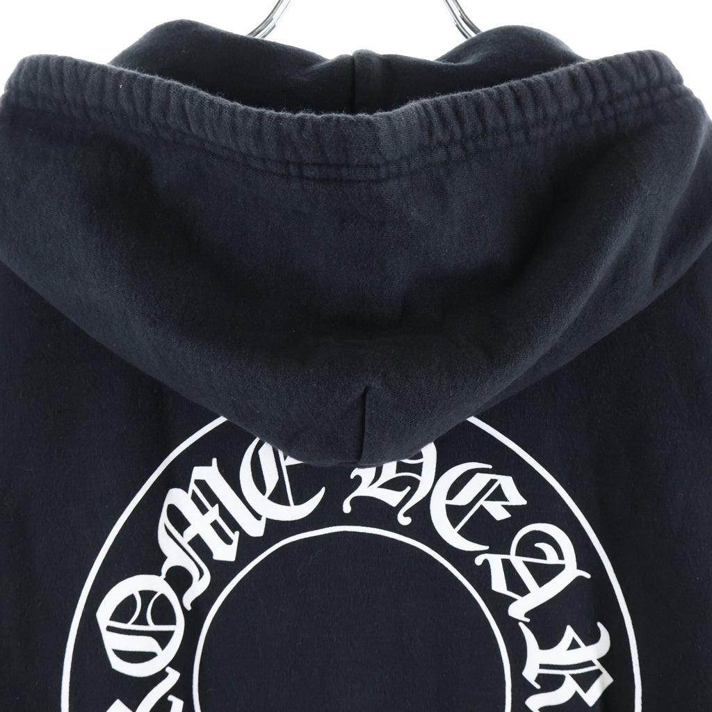 CHROME HEARTS(クロムハーツ) SWTSHRT HD ZIP 袖フローラルホースシュープリント裏地サーマルジップパーカー