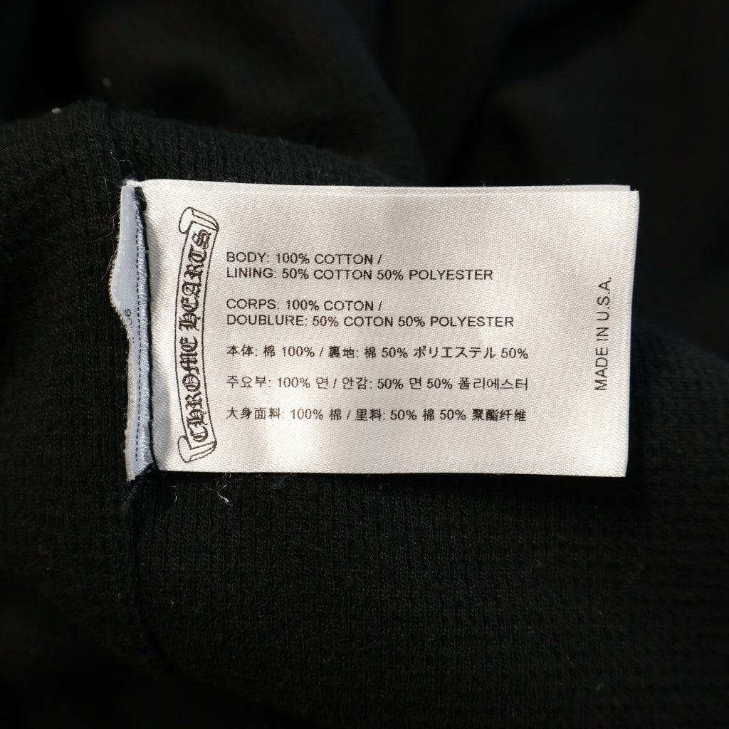 CHROME HEARTS(クロムハーツ) SWTSHRT HD ZIP 袖フローラルホースシュープリント裏地サーマルジップパーカー