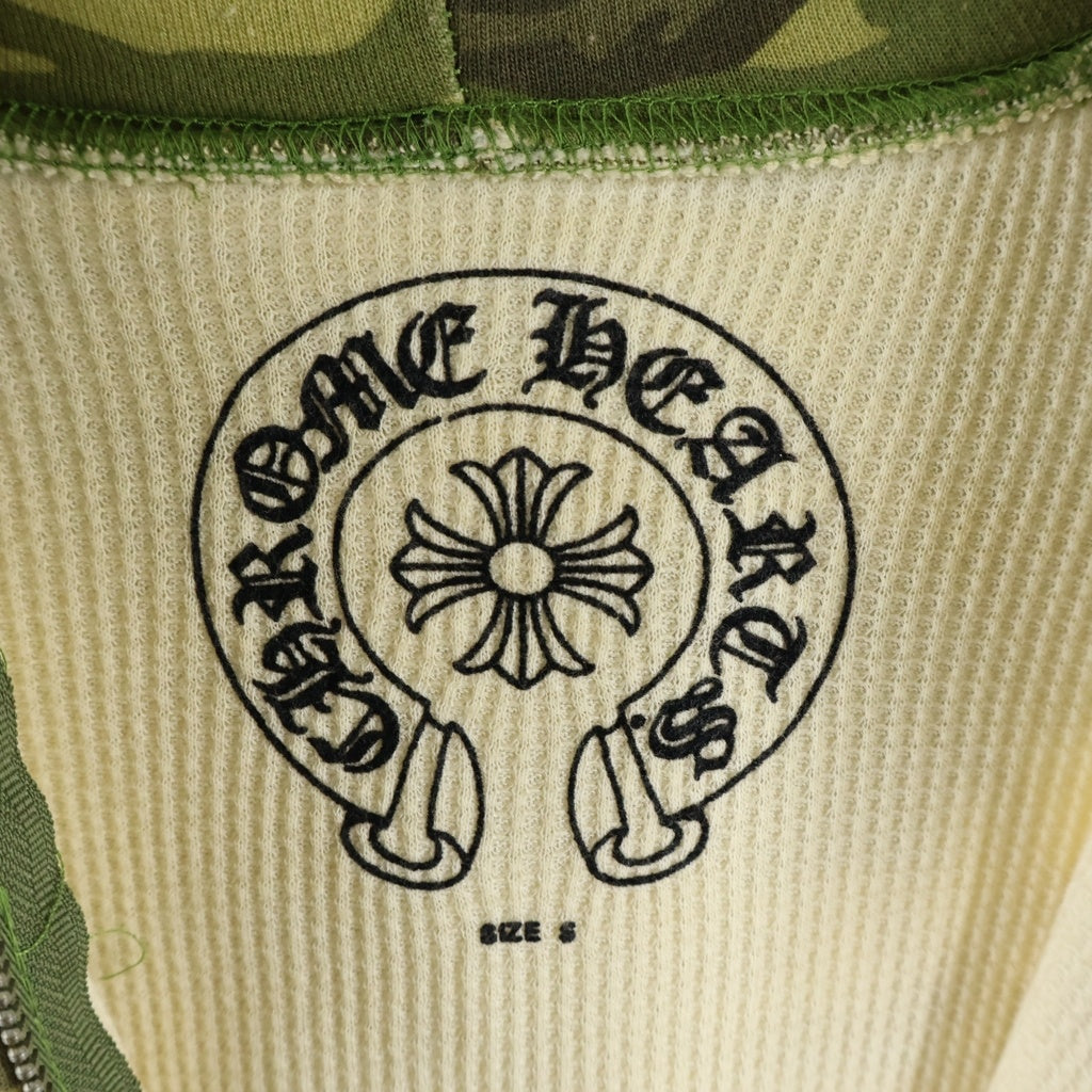 CHROME HEARTS(クロムハーツ) CH Plus Gold Horseshoe Print Zip Hoodie CHプラス ゴールド ホースシュー プリント カモフラ