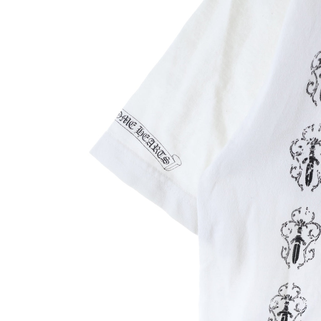 CHROME HEARTS(クロムハーツ) OLD ヴァインダガープリント 半袖Tシャツ ホワイト/ブラック