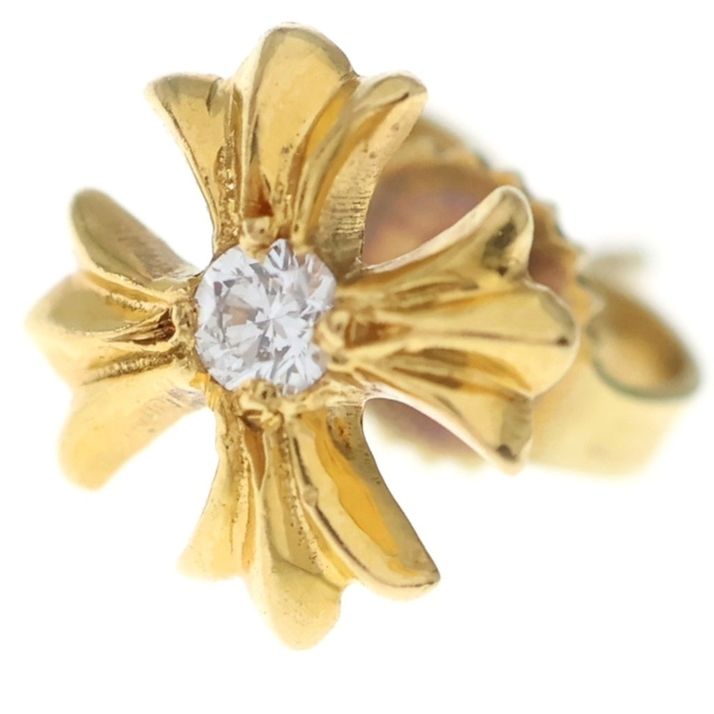 CHROME HEARTS(クロムハーツ) 22K No2 CH PLS DIA 22KCHプラススタッド 1ダイヤ ゴールドピアス