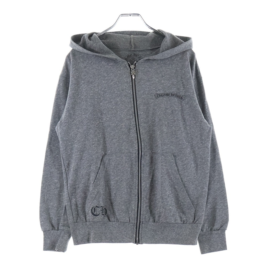 CHROME HEARTS(クロムハーツ) SWTSHRT HD ZIP バックフレアニープリントジップアップパーカー グレー -
