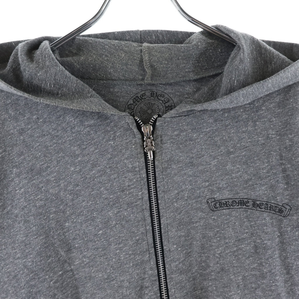 CHROME HEARTS(クロムハーツ) SWTSHRT HD ZIP バックフレアニープリントジップアップパーカー グレー -