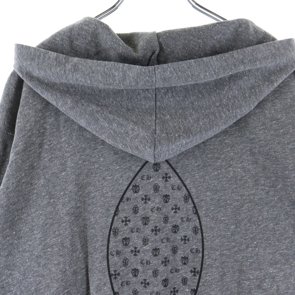 CHROME HEARTS(クロムハーツ) SWTSHRT HD ZIP バックフレアニープリントジップアップパーカー グレー -