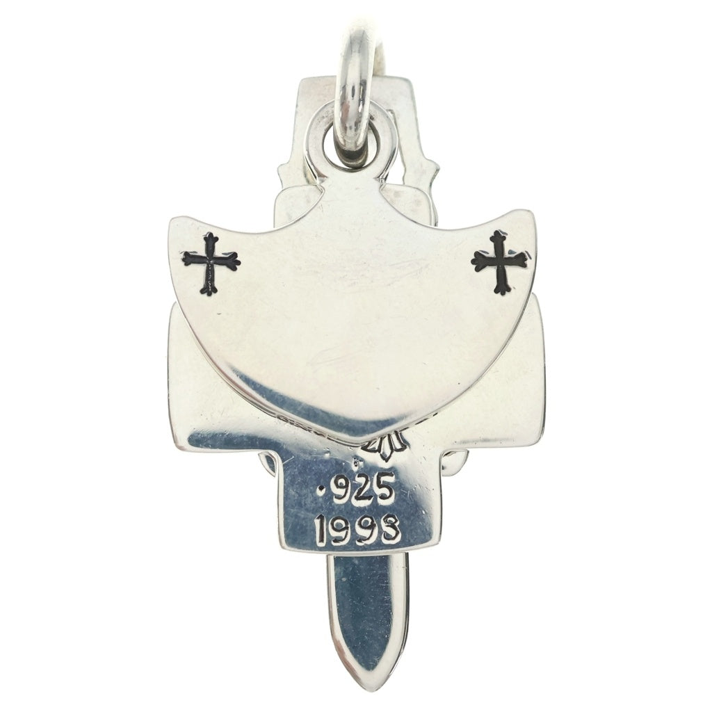 CHROME HEARTS(クロムハーツ) 3TRINKETS P/D スリートリンケッツ PAVEダイヤ ネックレストップ シルバー