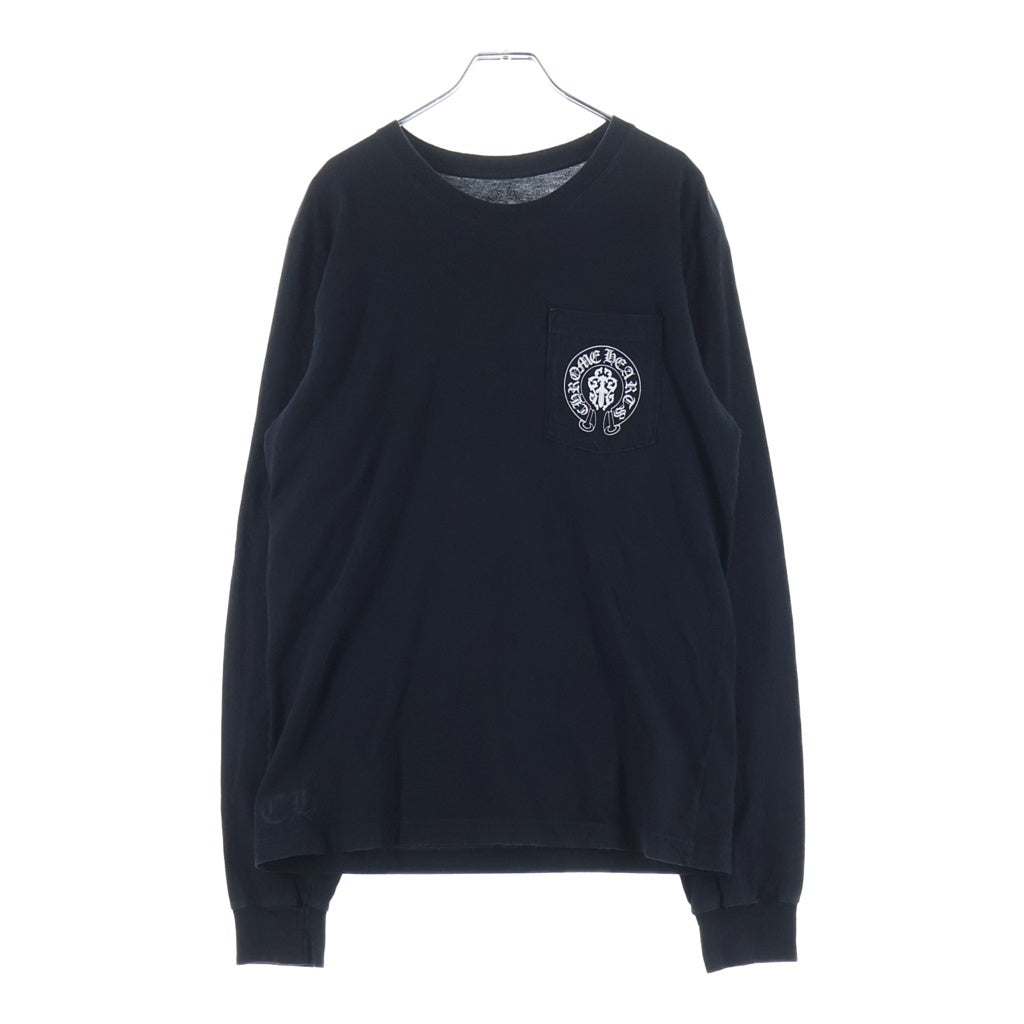 CHROME HEARTS(クロムハーツ) CH L/S アメリカンフラグプリント 長袖Tシャツカットソー ブラック -