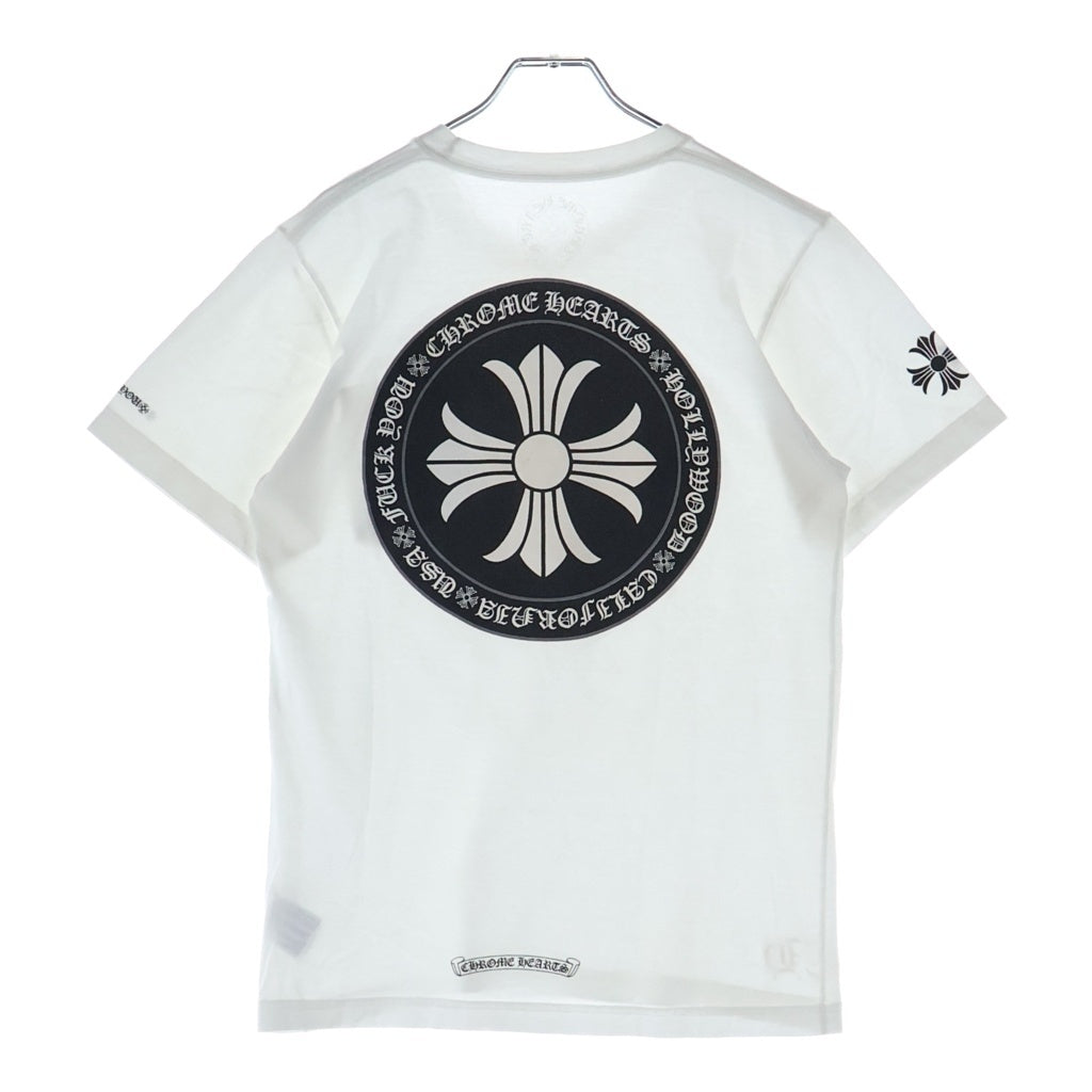 CHROME HEARTS(クロムハーツ) バックCHプラスプリント ハリウッド限定 半袖Tシャツ クルーネックカットソー ホワイト -