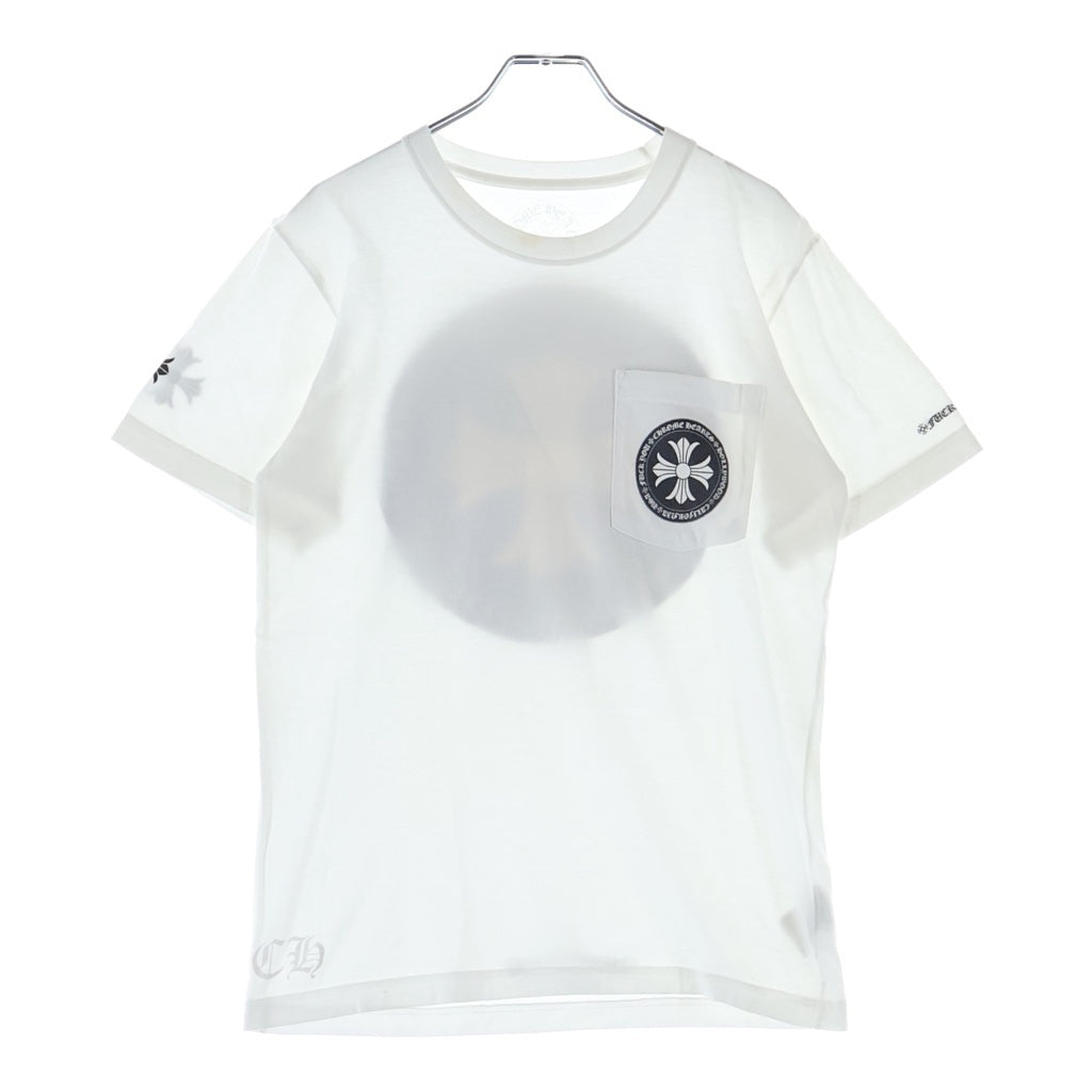 CHROME HEARTS(クロムハーツ) バックCHプラスプリント ハリウッド限定 半袖Tシャツ クルーネックカットソー ホワイト -