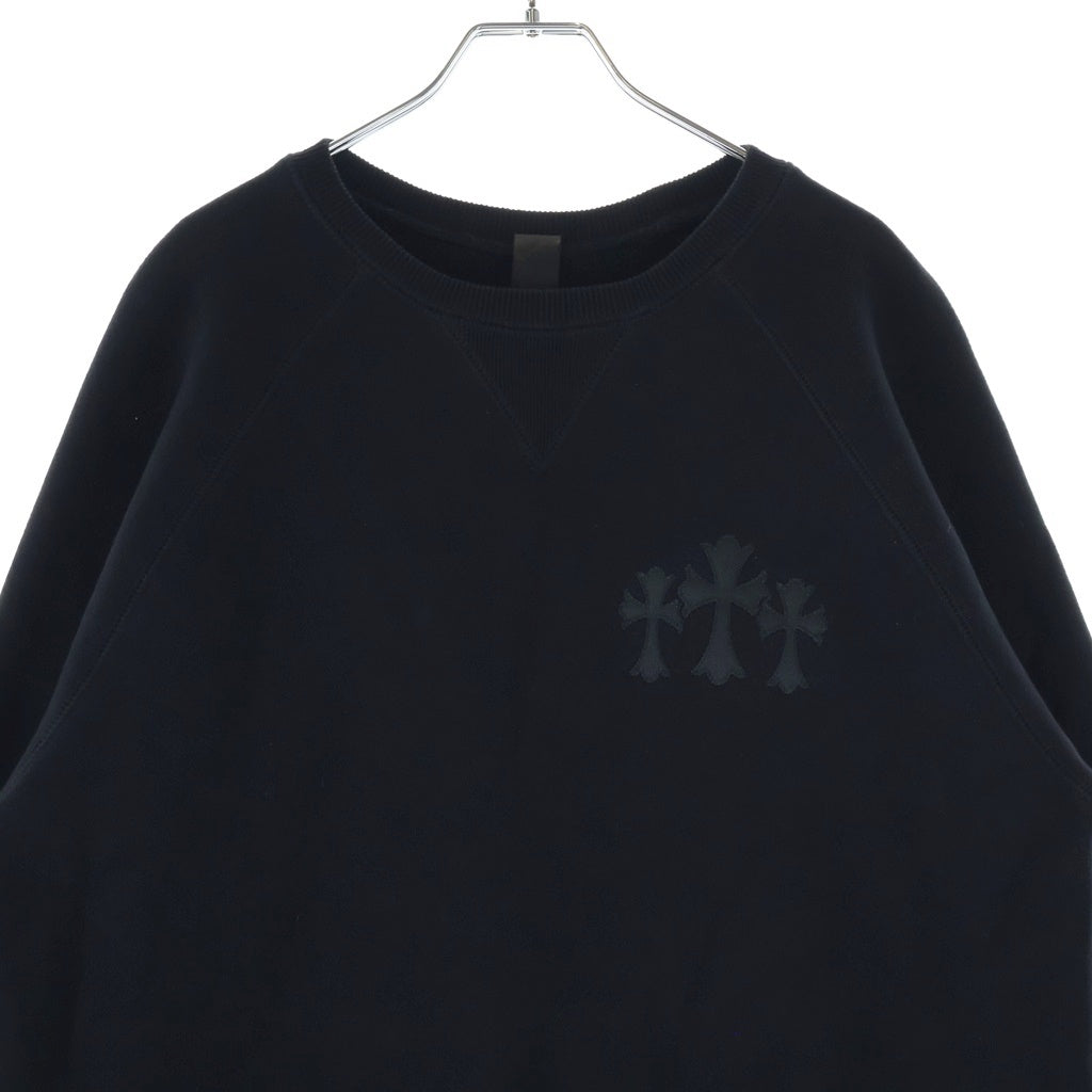CHROME HEARTS(クロムハーツ) 7-11 CREW バックCHロゴ刺繍スウェット ブラック