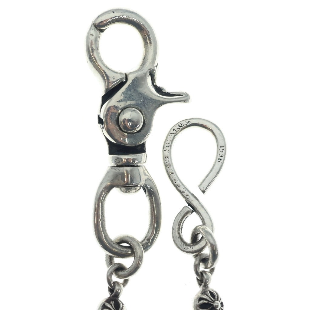 CHROME HEARTS(クロムハーツ) OLD 1BALL LONG-S/1クリップロング#1クロスボール ウォレットチェーン シルバー オールド BCA384
