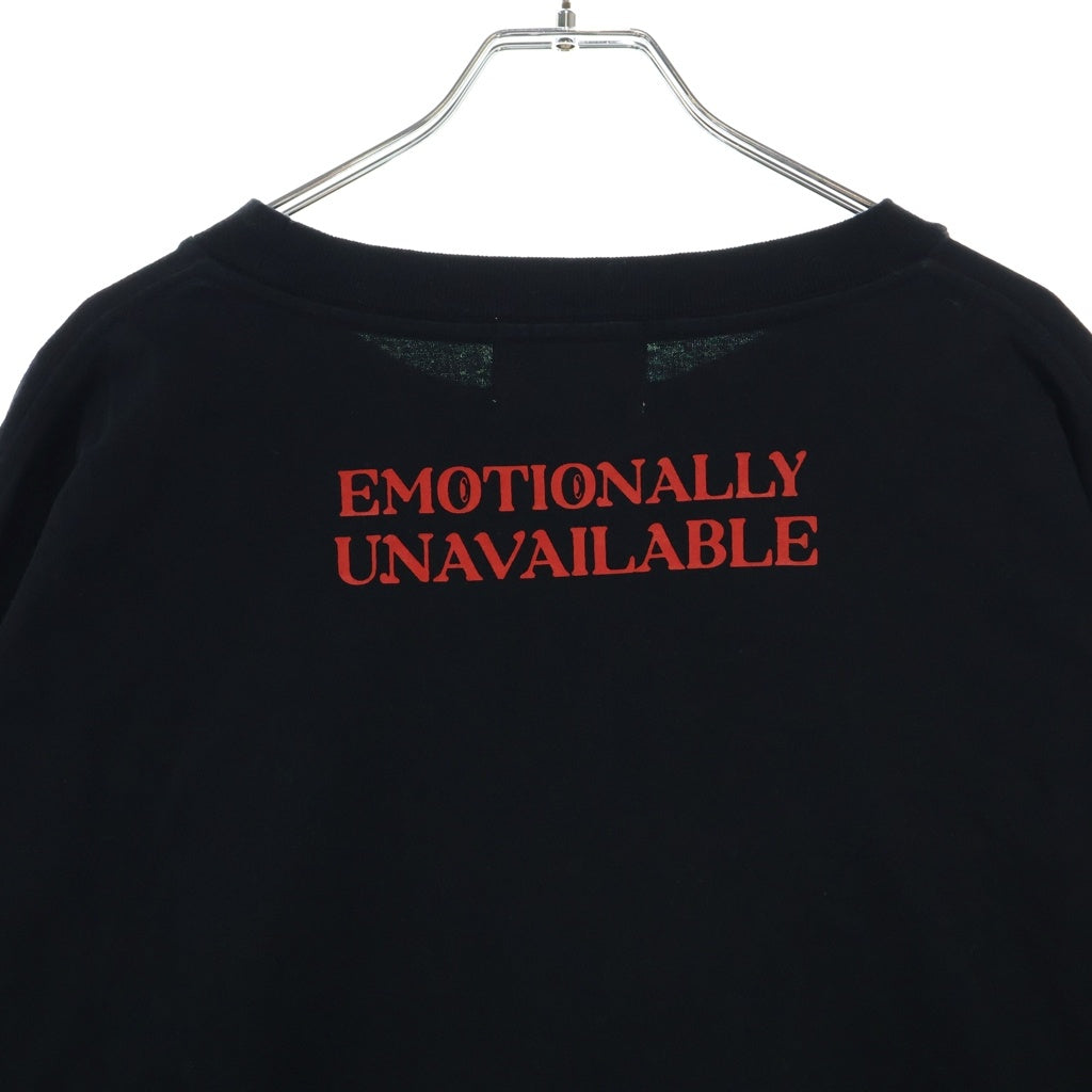 Emotionally Unavailable(エモーショナリー アンアヴェイラブル) CPD LOGO LS TEE EU-YS1-0000-C08 両面プリント長袖Tシャツ カットソー ブラック