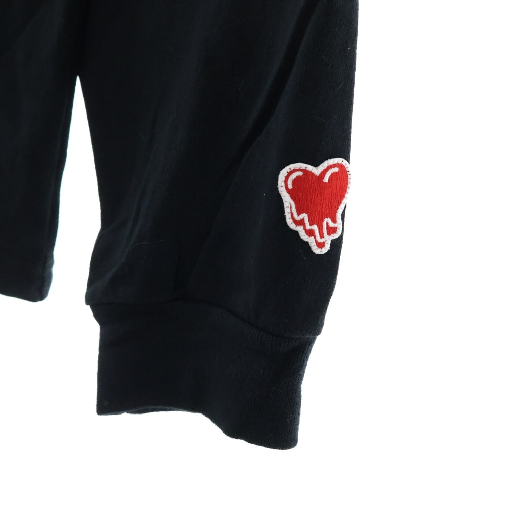 Emotionally Unavailable(エモーショナリー アンアヴェイラブル) CPD LOGO LS TEE EU-YS1-0000-C08 両面プリント長袖Tシャツ カットソー ブラック