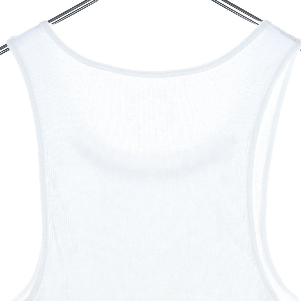CHROME HEARTS(クロムハーツ) RIB TANK ネックロゴ バックプリント タンクトップ ホワイト