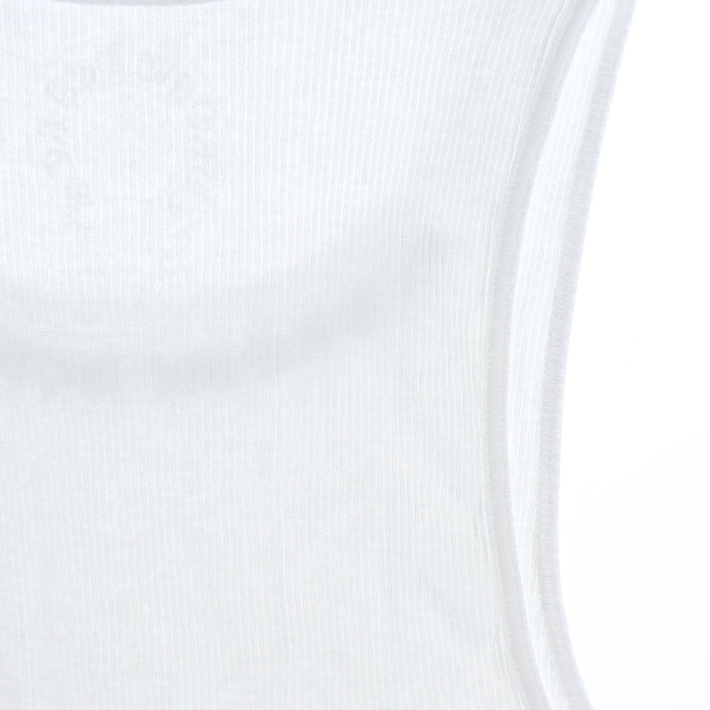 CHROME HEARTS(クロムハーツ) RIB TANK ネックロゴ バックプリント タンクトップ ホワイト