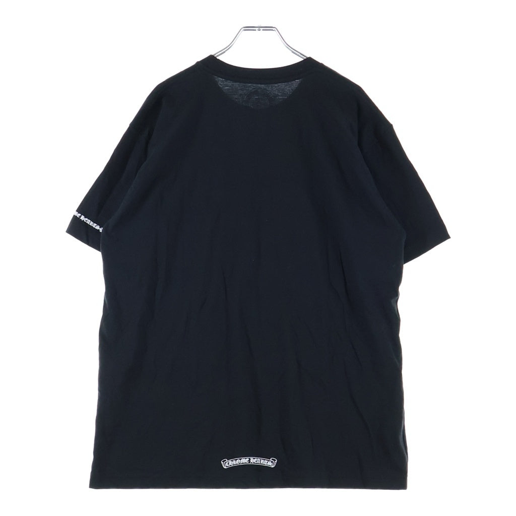 CHROME HEARTS(クロムハーツ) CH T-SHRT 1 ネックロゴプリントTシャツ ブラック/ホワイト
