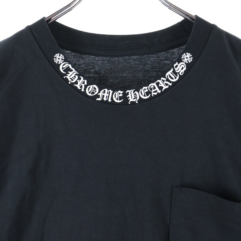 CHROME HEARTS(クロムハーツ) CH T-SHRT 1 ネックロゴプリントTシャツ ブラック/ホワイト