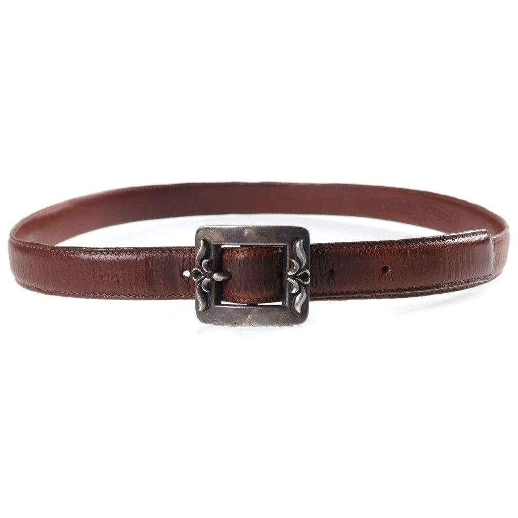 CHROME HEARTS(クロムハーツ) BLT OTJ 1.0 レザーベルト ブラウン/シルバー