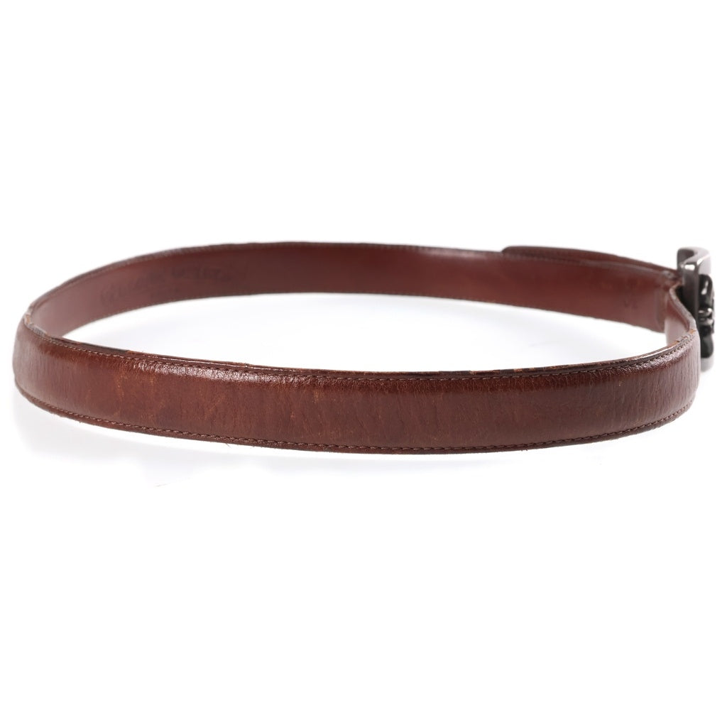 CHROME HEARTS(クロムハーツ) BLT OTJ 1.0 レザーベルト ブラウン/シルバー