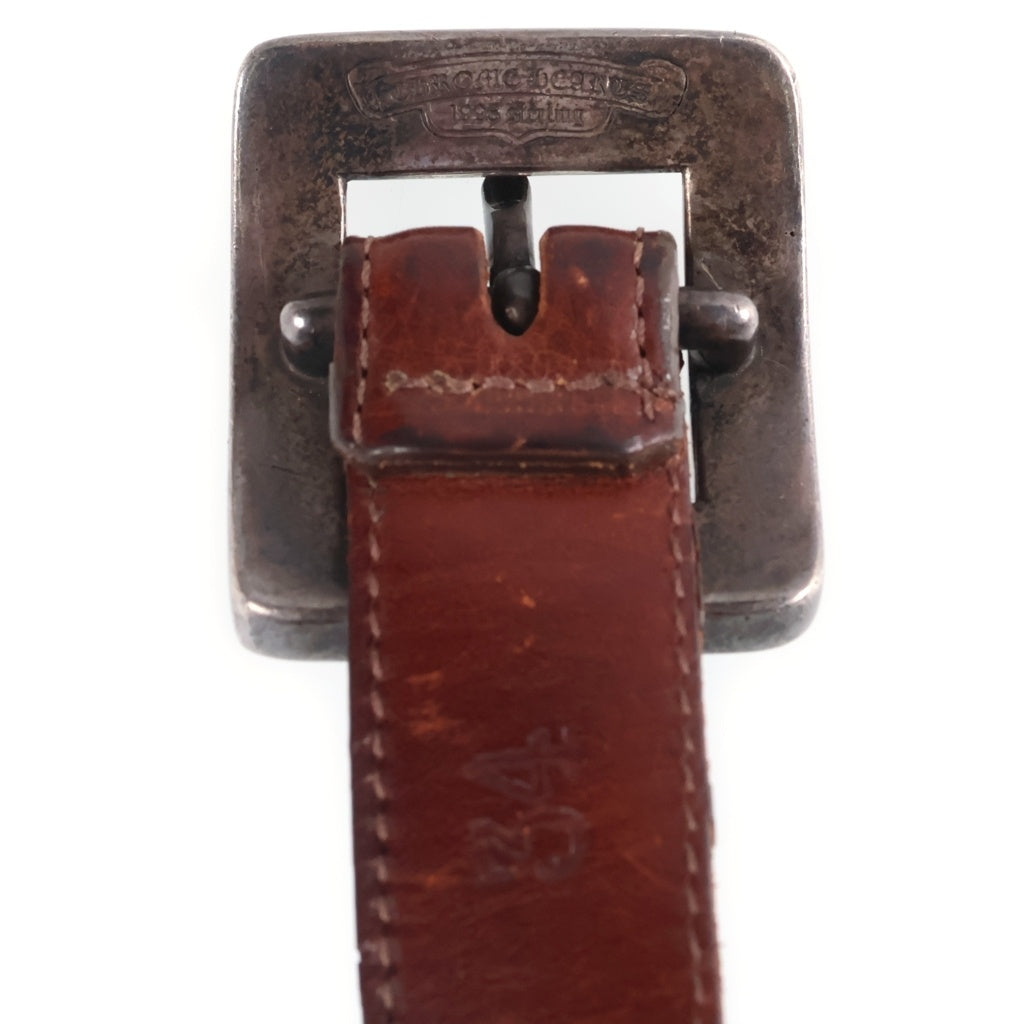 CHROME HEARTS(クロムハーツ) BLT OTJ 1.0 レザーベルト ブラウン/シルバー