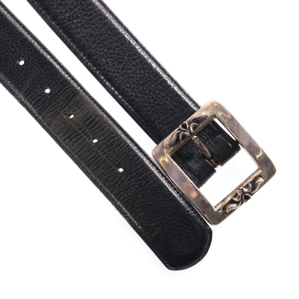 CHROME HEARTS(クロムハーツ) BLT OTJ 1.5 レザーベルト ブラック/シルバー