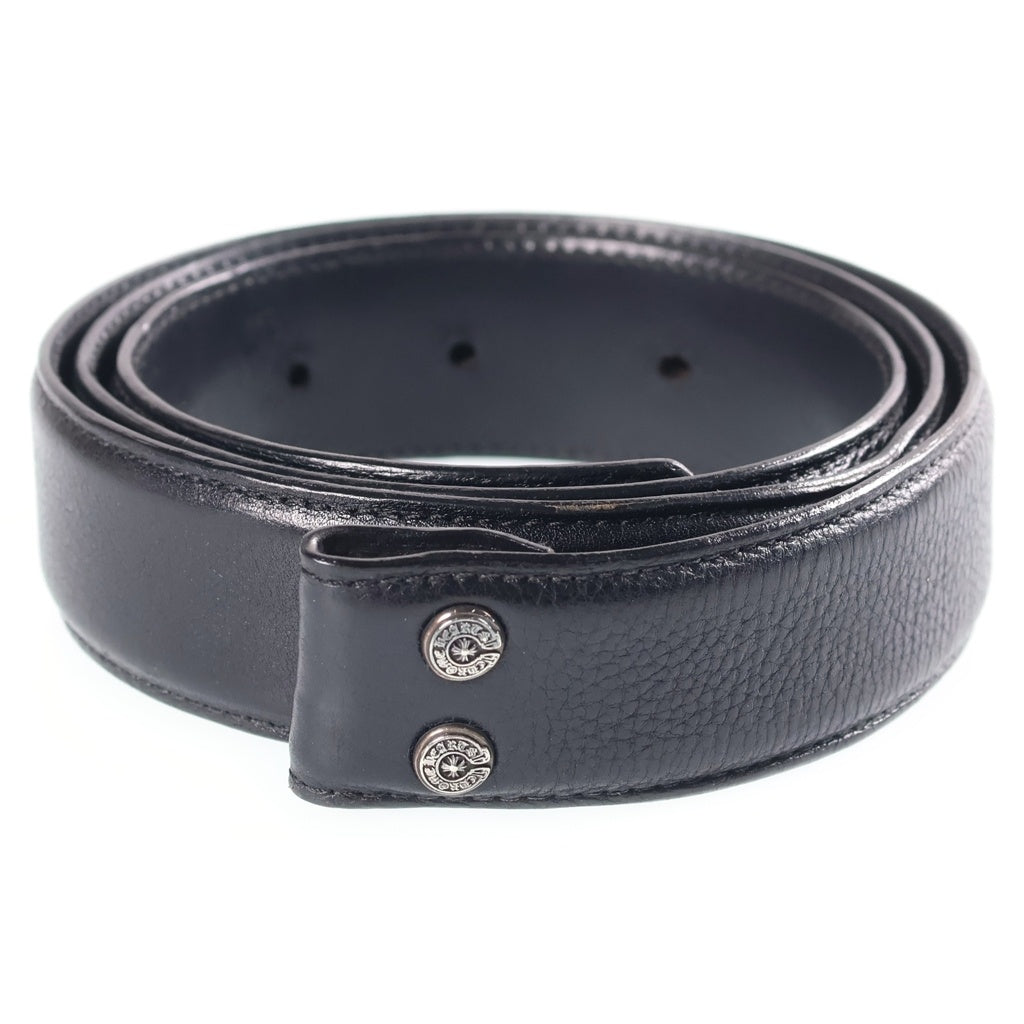 CHROME HEARTS(クロムハーツ) 1.5 STRAP 1.5inchスクロールレーベルリベッツ レザーベルト