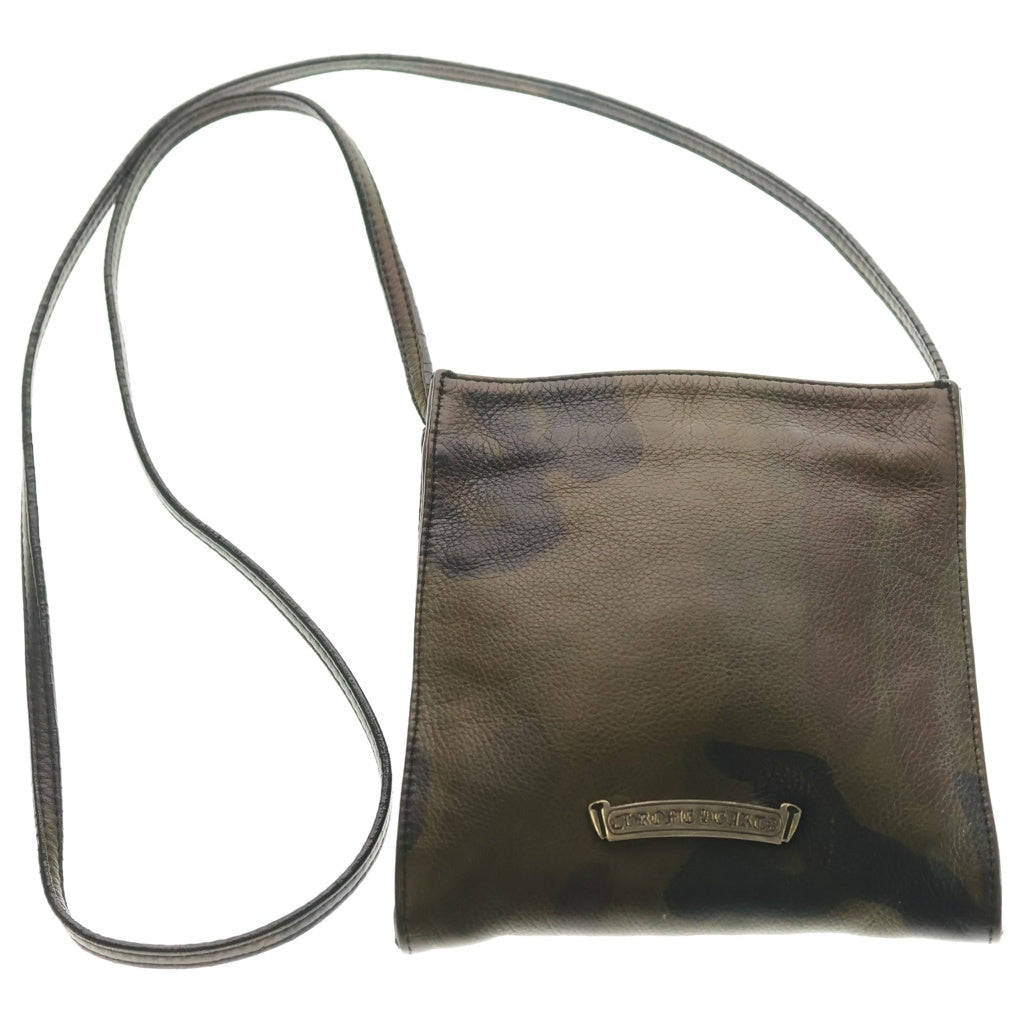 CHROME HEARTS(クロムハーツ) SQ PKT 3CEME CRS スクエアポケット 3クロスパッチレザーシショルダーバッグ カモフラージュ ‐