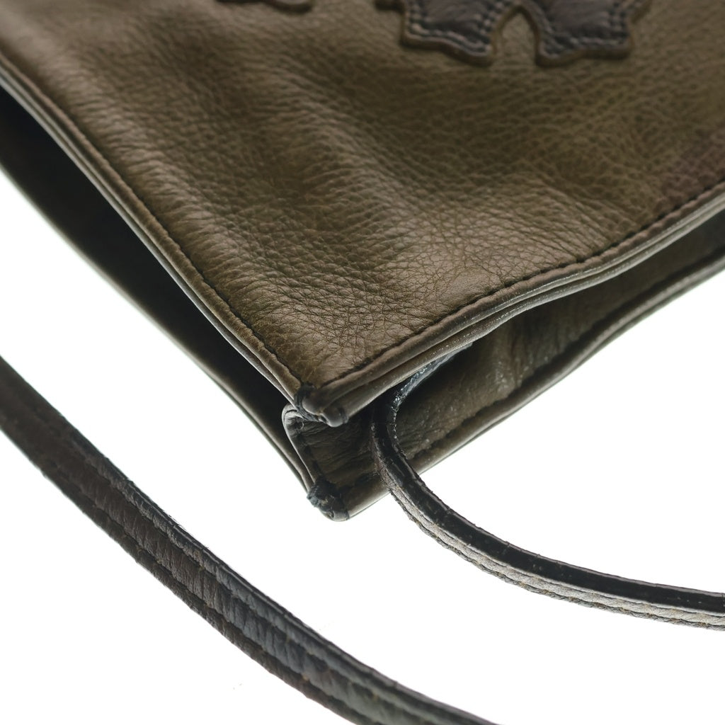 CHROME HEARTS(クロムハーツ) SQ PKT 3CEME CRS スクエアポケット 3クロスパッチレザーシショルダーバッグ カモフラージュ ‐