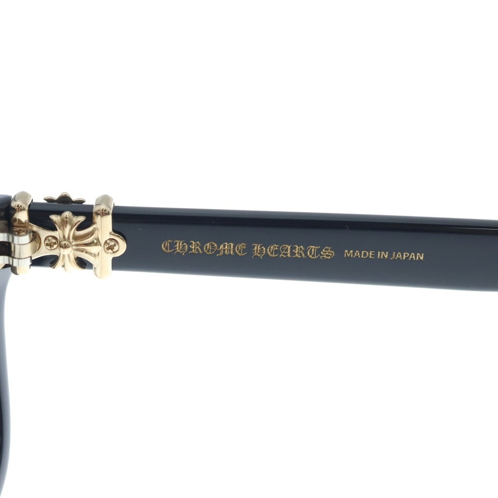 CHROME HEARTS(クロムハーツ) VAGILANTE CHプラステンプルウェリントンサングラス アイウェア ブラック/ゴールド