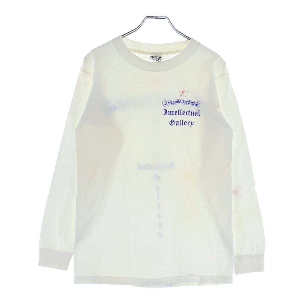 CHROME HEARTS(クロムハーツ) OLD GALF スクロールラベルプリント 長袖Tシャツ カットソー ホワイト