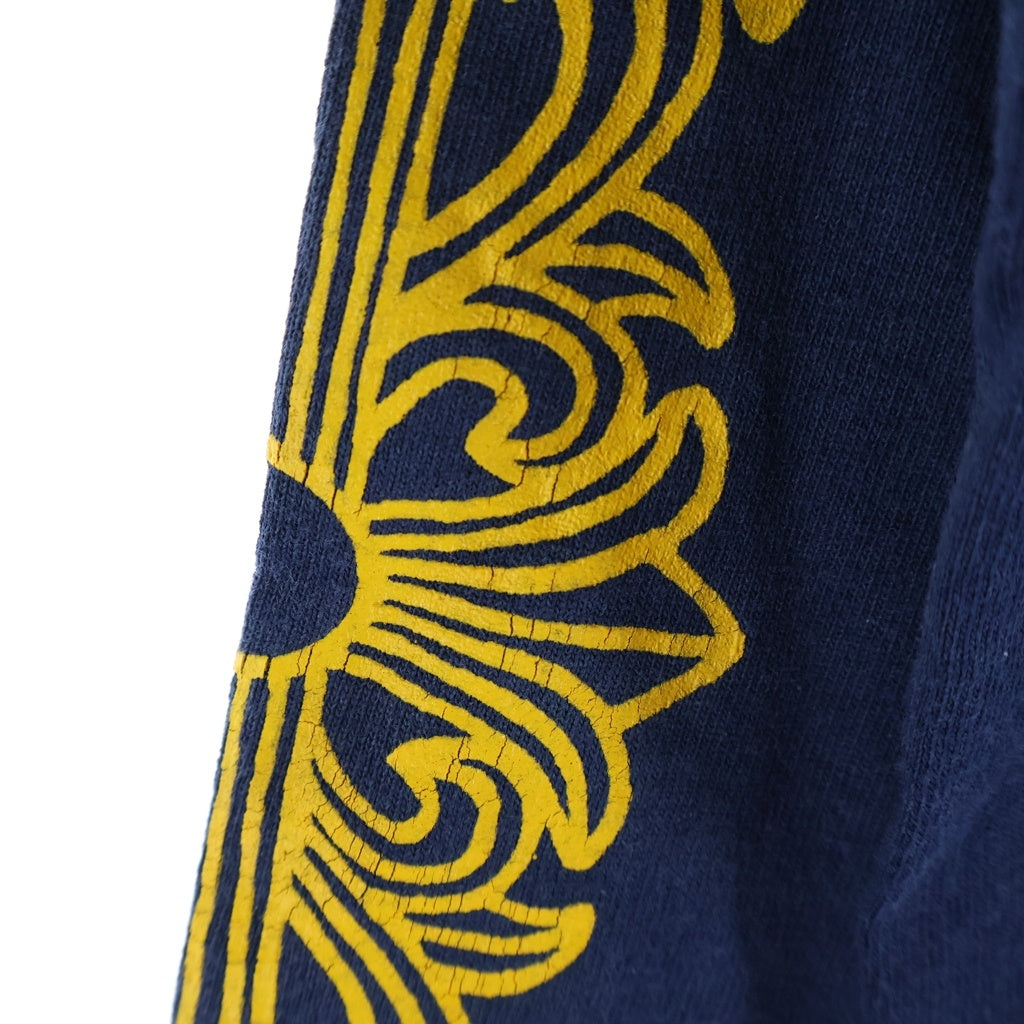 CHROME HEARTS(クロムハーツ) OLD GALF Intellectual Gallery アームフローラル 長袖Tシャツ カットソー ネイビー