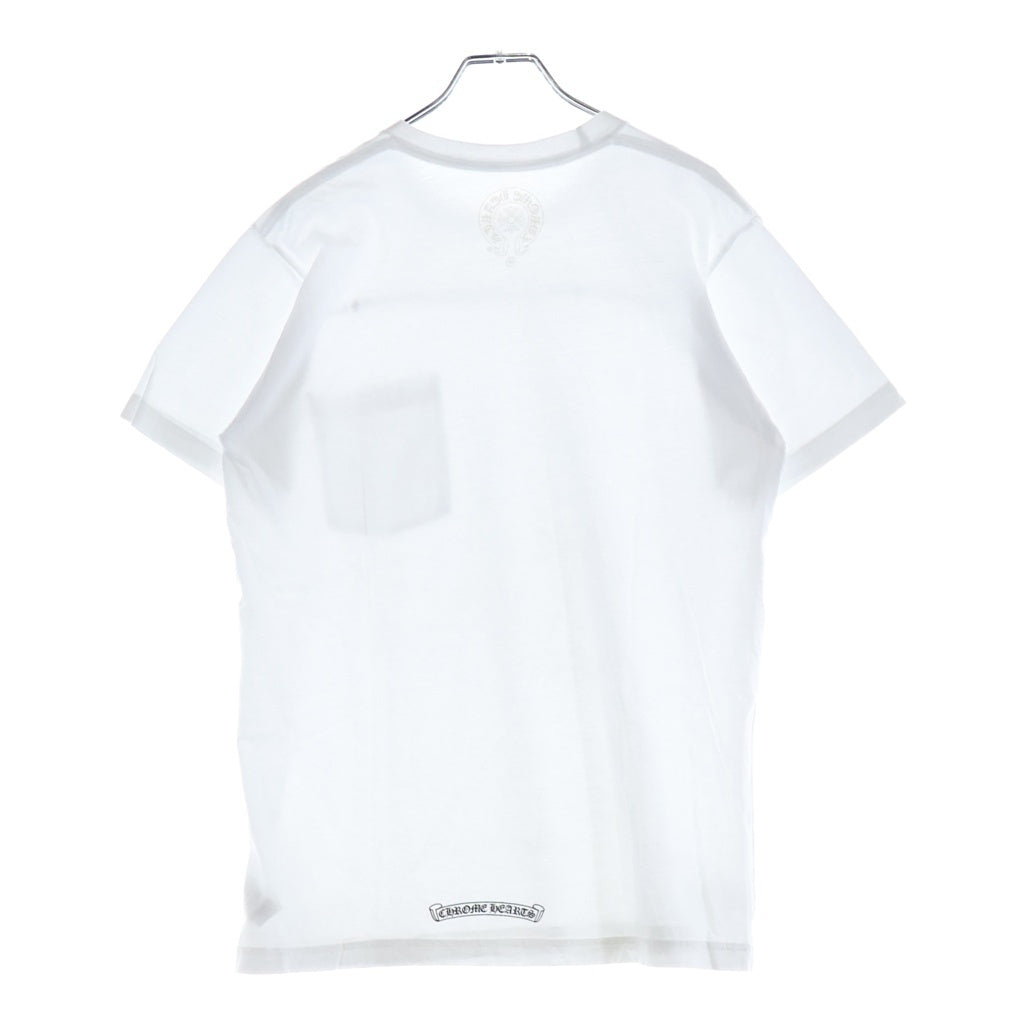 CHROME HEARTS(クロムハーツ) OLD CHプラスプリント ハリウッド限定 オールド クルーネック半袖Tシャツカットソー ホワイト