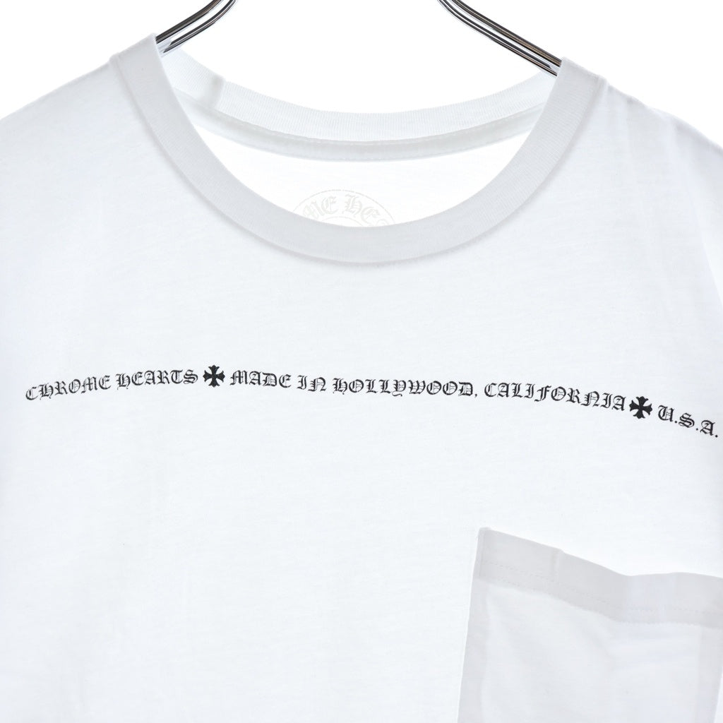 CHROME HEARTS(クロムハーツ) OLD CHプラスプリント ハリウッド限定 オールド クルーネック半袖Tシャツカットソー ホワイト