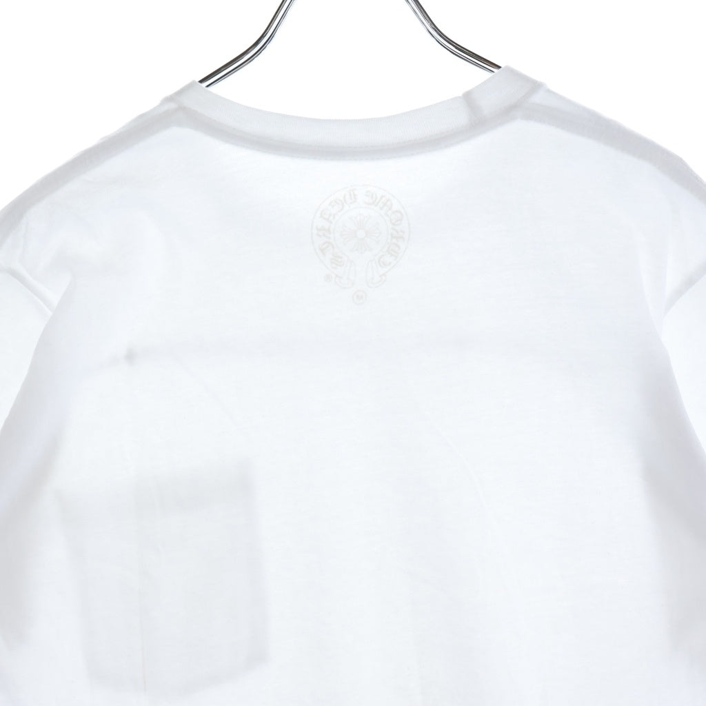 CHROME HEARTS(クロムハーツ) OLD CHプラスプリント ハリウッド限定 オールド クルーネック半袖Tシャツカットソー ホワイト