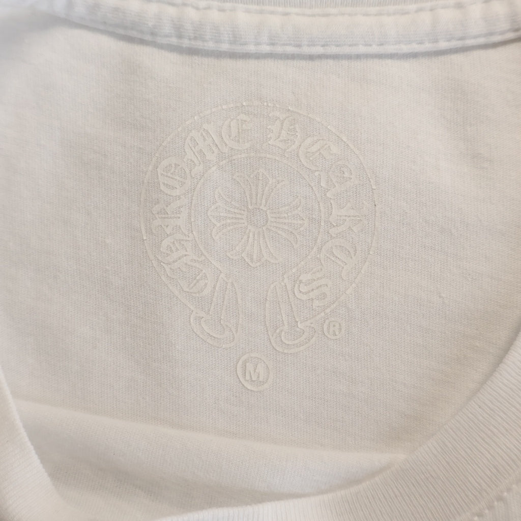 CHROME HEARTS(クロムハーツ) OLD CHプラスプリント ハリウッド限定 オールド クルーネック半袖Tシャツカットソー ホワイト
