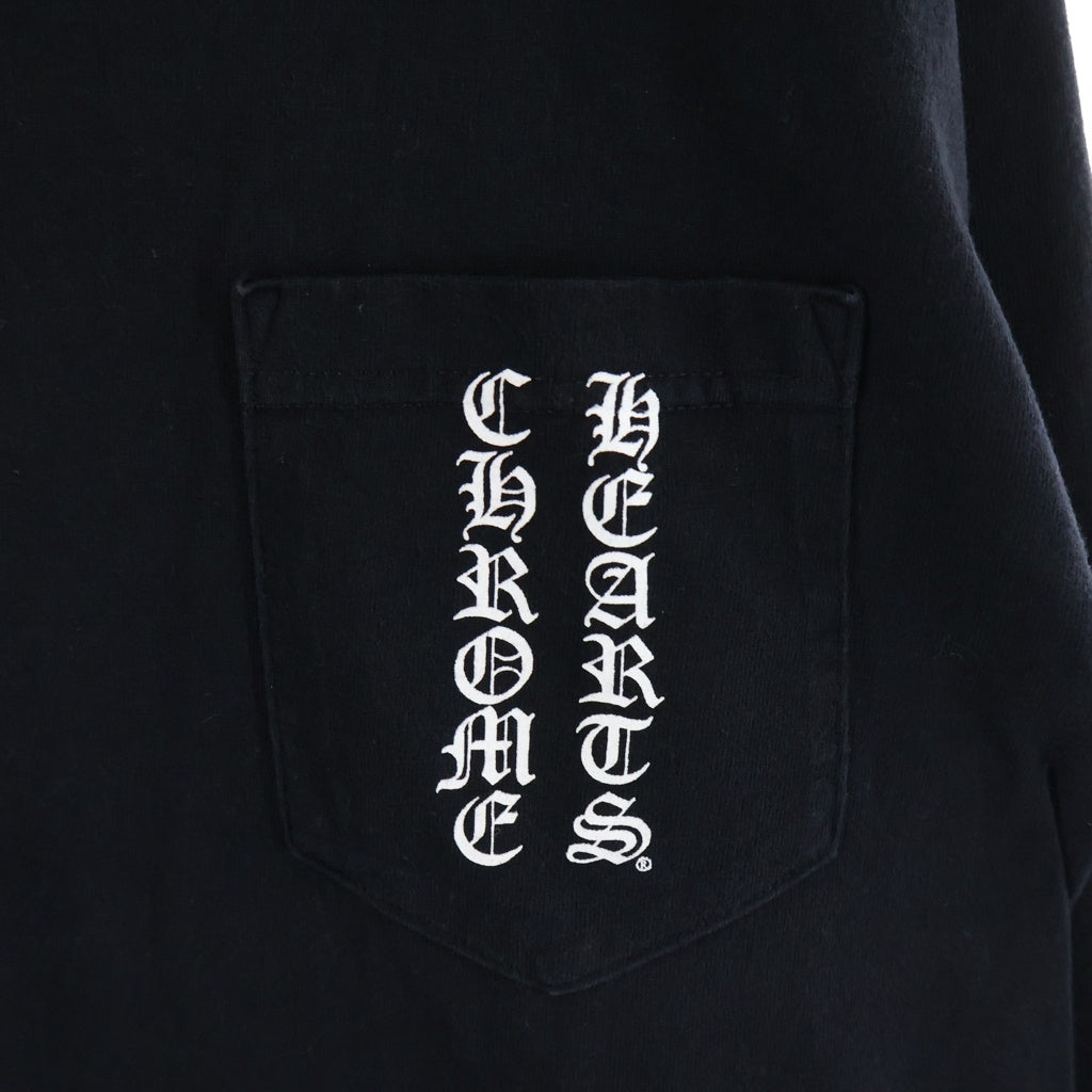 CHROME HEARTS(クロムハーツ) RS3 CROSS L/S TEE ヴァーティカルロゴ アールエススリー 長袖クルーネックカットソー ブラック