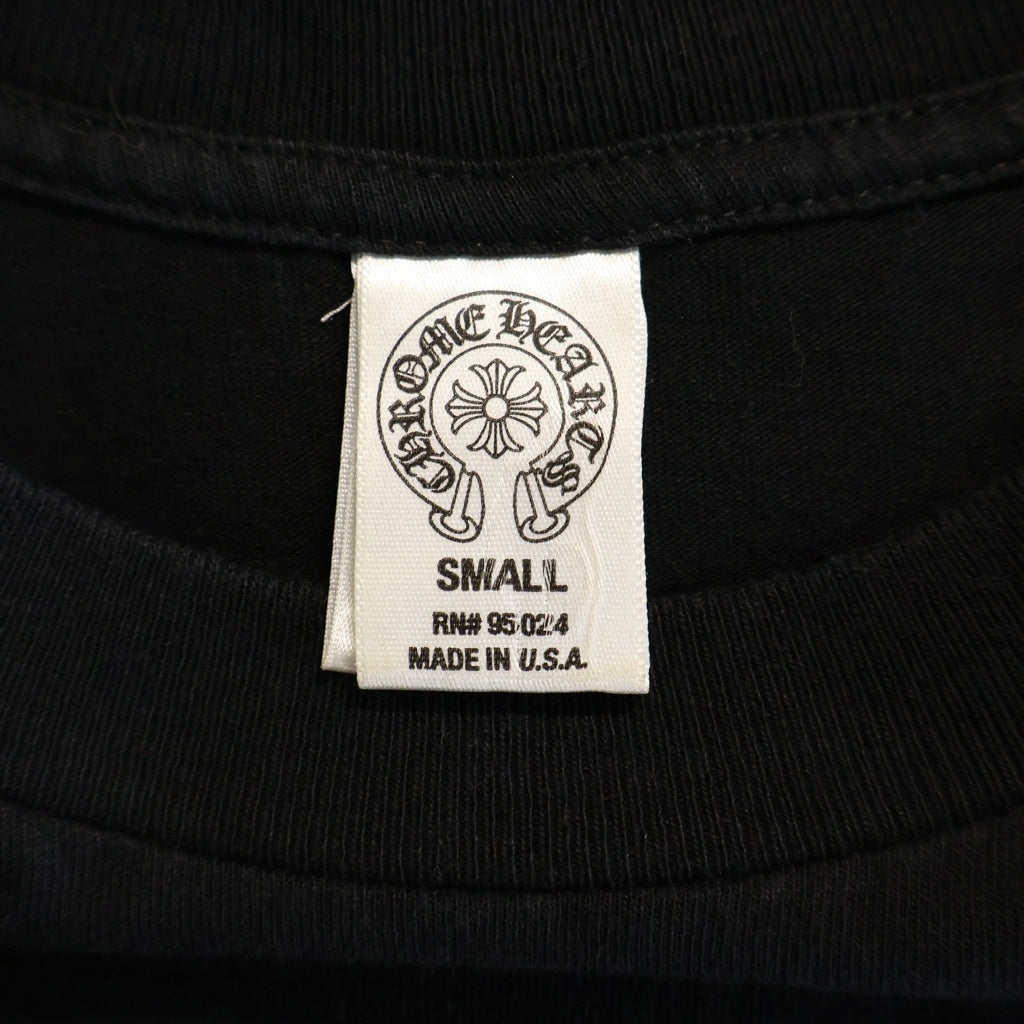 CHROME HEARTS(クロムハーツ) RS3 CROSS L/S TEE ヴァーティカルロゴ アールエススリー 長袖クルーネックカットソー ブラック