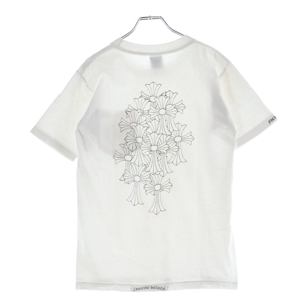 CHROME HEARTS(クロムハーツ) OLD S/S オールド バックセメタリークロスプリント 半袖Tシャツカットソー ホワイト